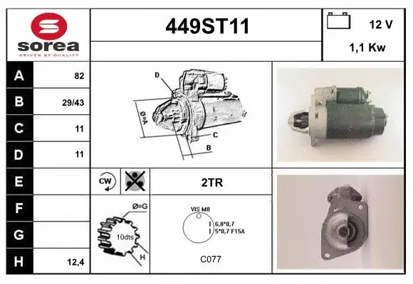 Démarreur STARTCAR 449ST11