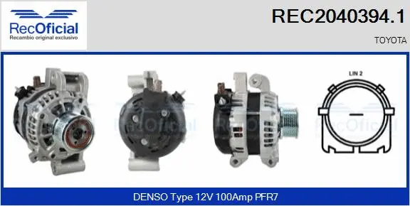 Alternateur RECOFICIAL REC2040394.1
