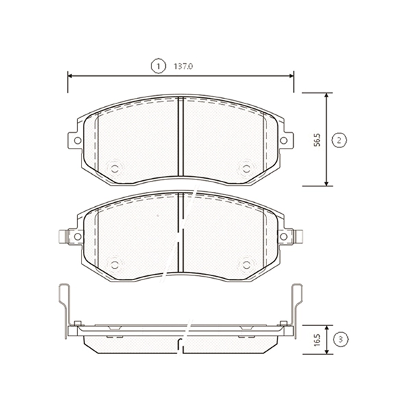 Kit de plaquettes de frein, frein à disque CTR GK0991