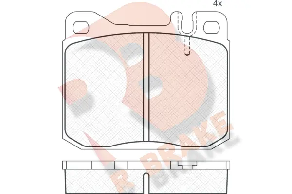 Kit de plaquettes de frein, frein à disque R BRAKE RB0323
