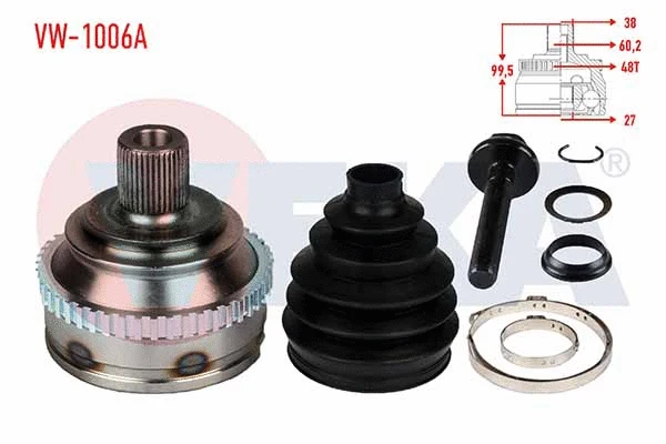 Jeu de joints, arbre de transmission VEKA VW-1006A