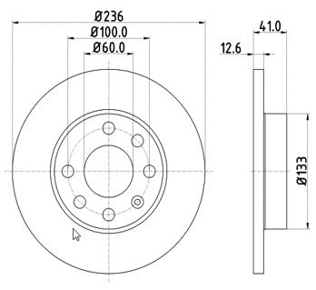 Disque de frein MTR 12108574