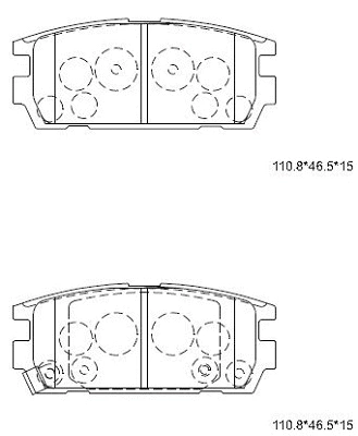 Kit de plaquettes de frein, frein à disque ASIMCO KD9712