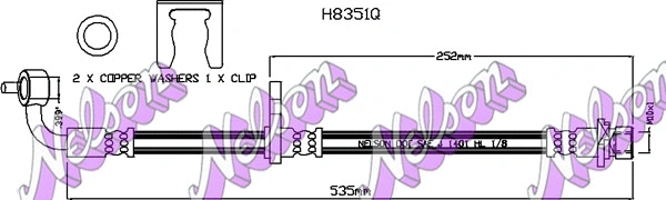 Flexible de frein KAWE H8351Q
