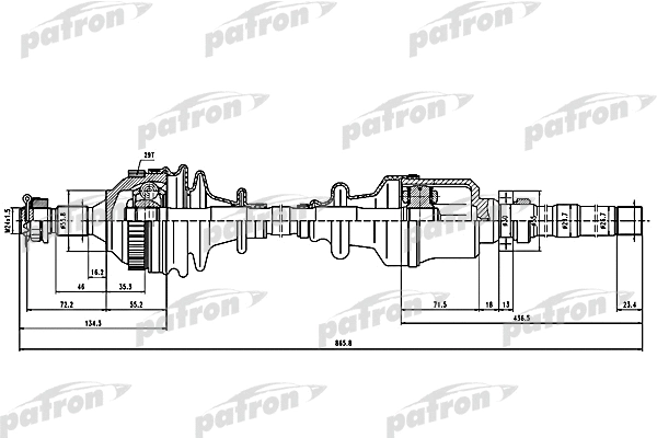 Arbre de transmission PATRON PDS1137