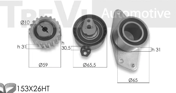 Kit de courroie crantée TREVI AUTOMOTIVE KD1457
