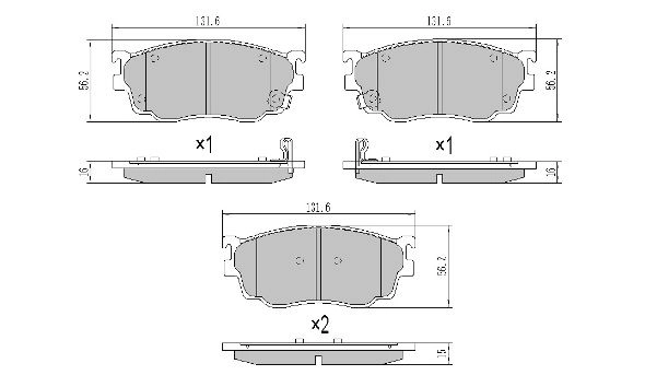 Kit de plaquettes de frein, frein à disque FREMAX FBP-1262