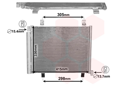 Condenseur, climatisation VAN WEZEL 58005327