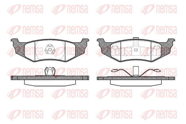Kit de plaquettes de frein, frein à disque REMSA 0482.40