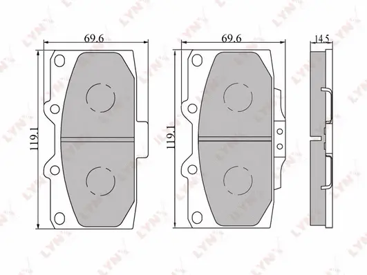 Kit de plaquettes de frein, frein à disque LYNXAUTO BD-7107