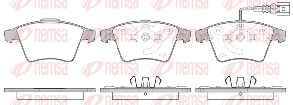 Kit de plaquettes de frein, frein à disque REMSA 1045.11