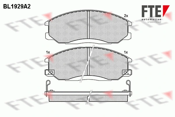 Kit de plaquettes de frein, frein à disque FTE 9010519