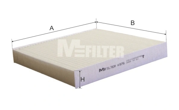 Filtre, air de l'habitacle MFILTER K 976