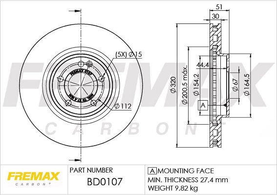 Disque de frein FREMAX BD-0107