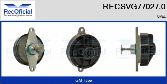 Vanne EGR RECOFICIAL RECSVG77027.0