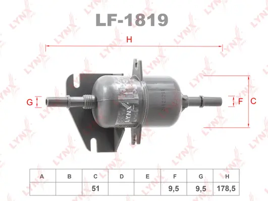 Filtre à carburant LYNXAUTO LF-1819