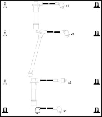 Kit de câbles d'allumage LEMARK HOES684