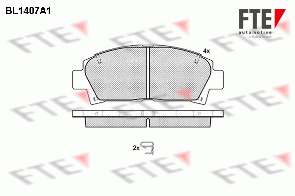 Kit de plaquettes de frein, frein à disque FTE 9010182