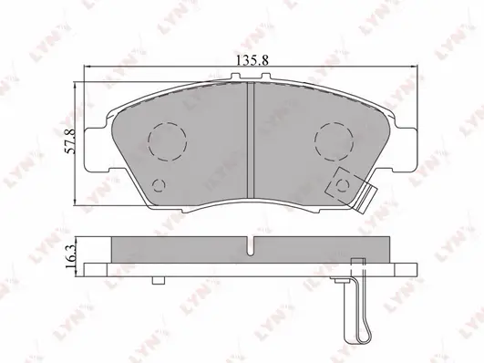 Kit de plaquettes de frein, frein à disque LYNXAUTO BD-3406