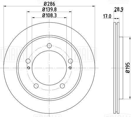 Disque de frein TRIALLI DF 150014
