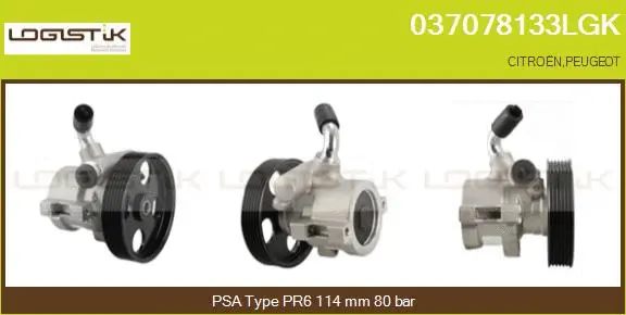 Pompe hydraulique, direction LGK 037078133LGK