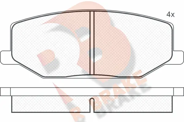 Kit de plaquettes de frein, frein à disque R BRAKE RB0468