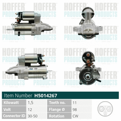 Démarreur HOFFER H5014267