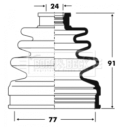 Jeu de joints-soufflets, arbre de commande BORG & BECK BCB2840