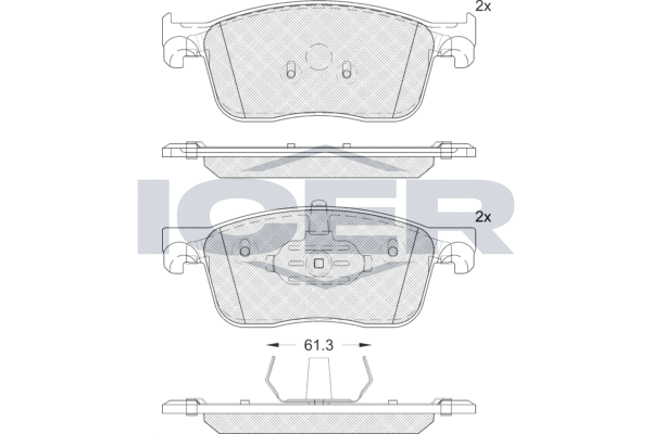 Kit de plaquettes de frein, frein à disque ICER LM2297