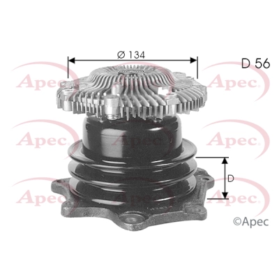 Pompe à eau, refroidissement du moteur APEC AWP1379