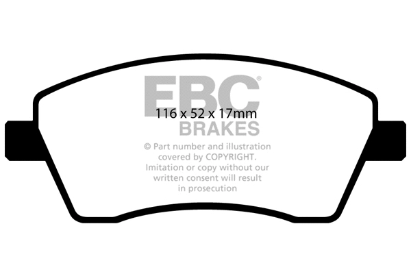 Kit de plaquettes de frein, frein à disque EBC Brakes DP21485