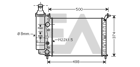 Radiateur, refroidissement du moteur EACLIMA 31R25055