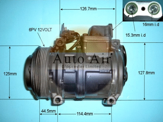 Compresseur, climatisation AUTO AIR GLOUCESTER 14-6245R
