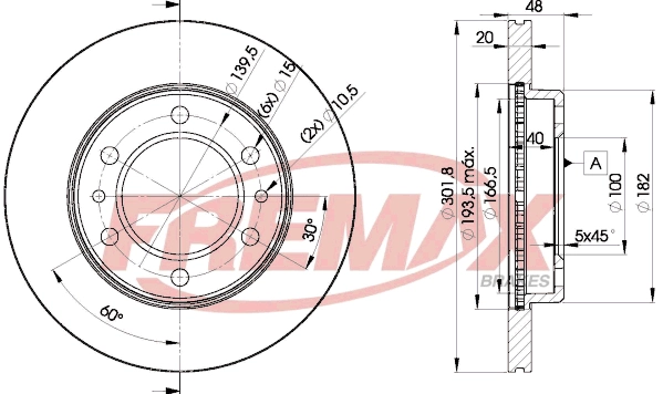 Disque de frein FREMAX BD-6004