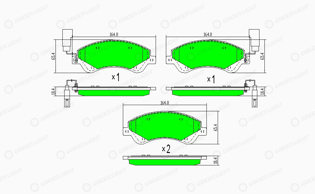 Kit de plaquettes de frein, frein à disque Automotive Adriado GLBP0224