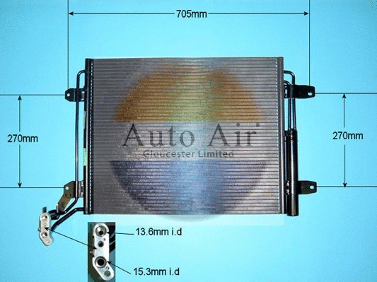 Condenseur, climatisation AUTO AIR GLOUCESTER 16-9938