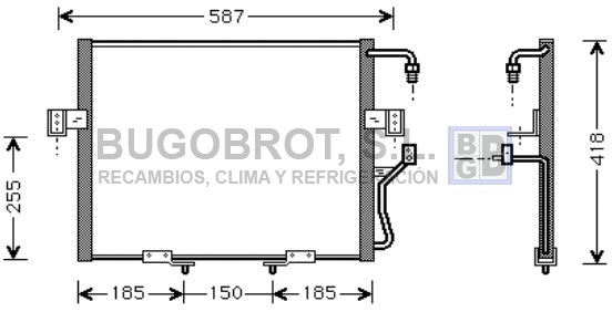 Condenseur, climatisation BUGOBROT 62-KA5015