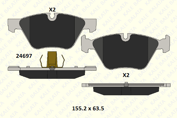 Kit de plaquettes de frein, frein à disque KALE 24697 193 05