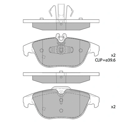 Kit de plaquettes de frein, frein à disque HAGEN GP2313