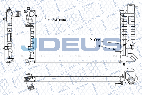 Radiateur, refroidissement du moteur JDEUS M-021055A