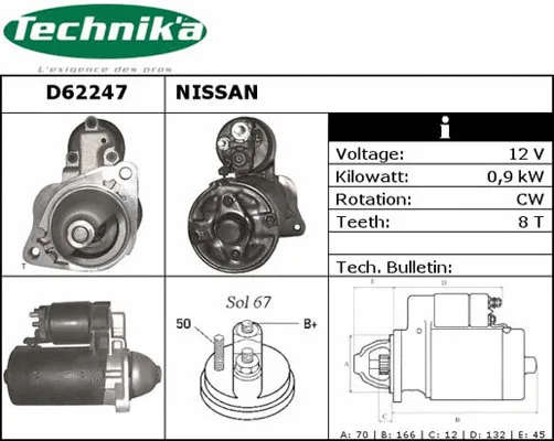 Démarreur Technika D62247