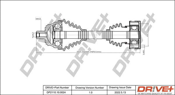 Arbre de transmission Dr!ve+ DP2110.10.0024