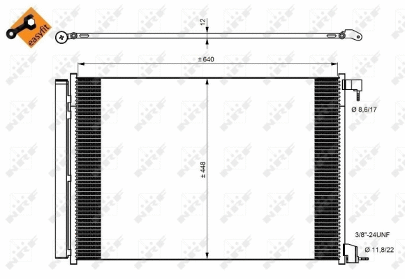 Condenseur, climatisation NRF 350082