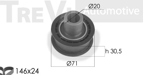 Kit de courroie crantée TREVI AUTOMOTIVE KD1128