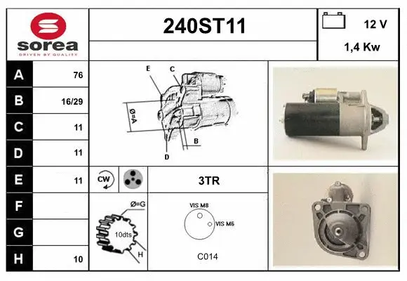 Démarreur STARTCAR 240ST11