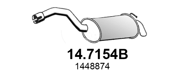 Silencieux arrière ASSO 14.7154B