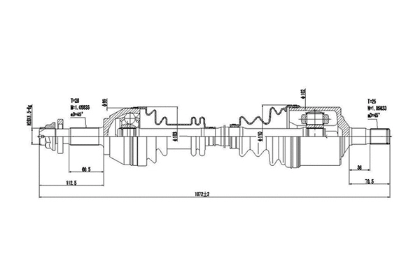 Arbre de transmission DYNAMATRIX DDS210013