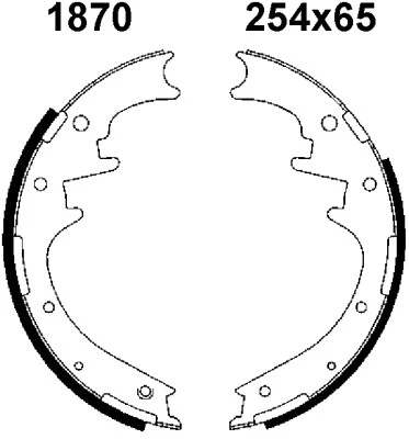 Jeu de mâchoires de frein BSF 01870