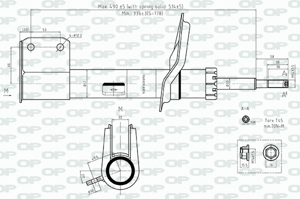 Amortisseur OPEN PARTS SAB8555.31