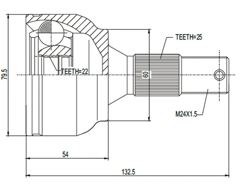 Jeu de joints, arbre de transmission A.Z. Meisterteile AZMT-43-030-1103